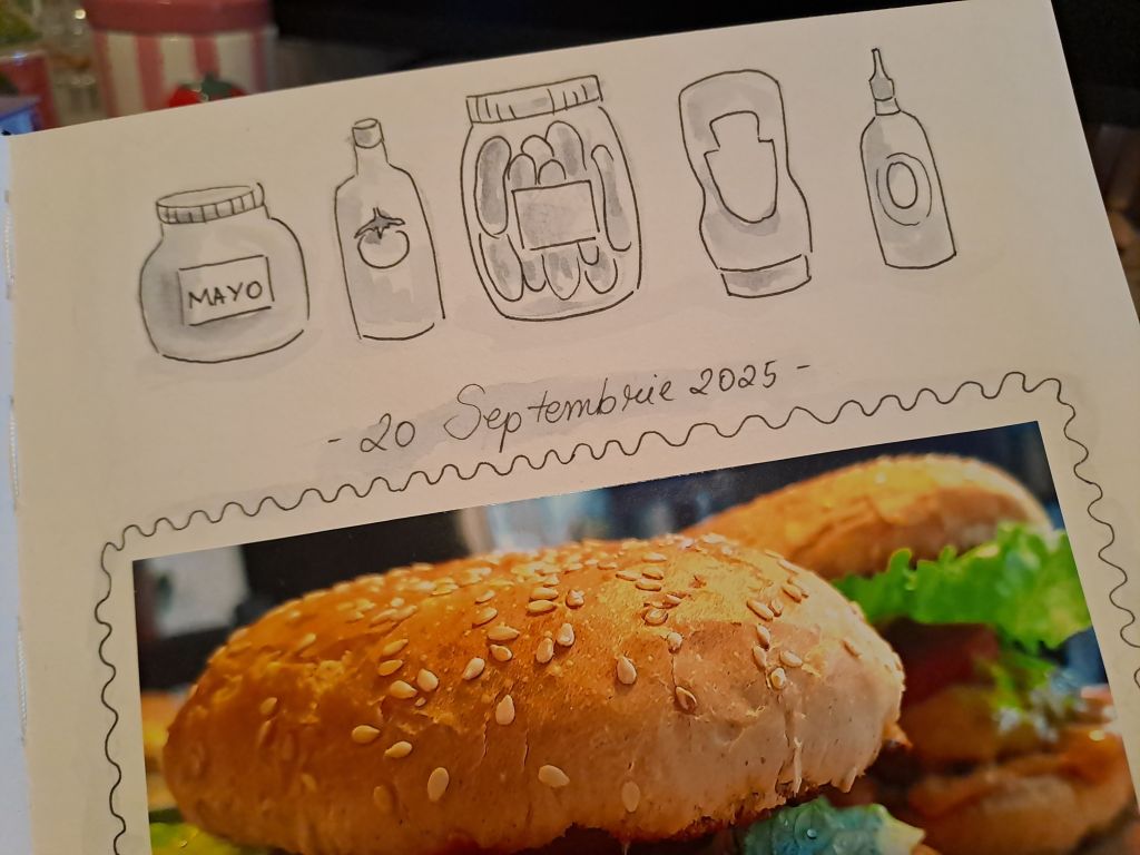 Rețetarul de Îndrăgosteală al Roxanei Diochețanu combină desenul, colajul și jurnalul personal într-un proiect inspirat din întâlniri culinare