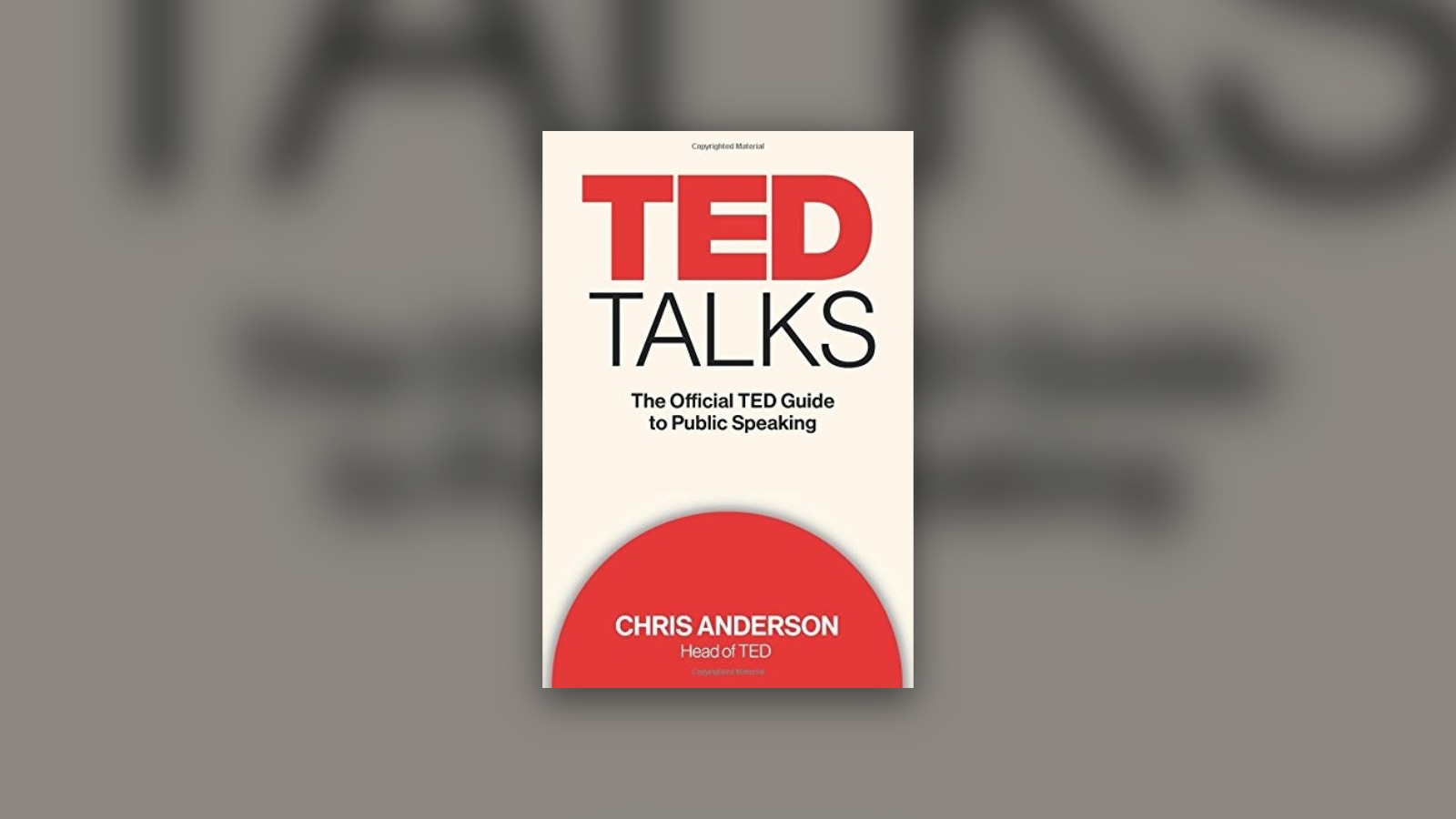 Coperta cartii TED Talks, de Chris Anderson